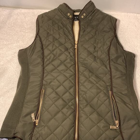 Active USA fleece lined vest size M olive green skiing - Picture 4 of 6